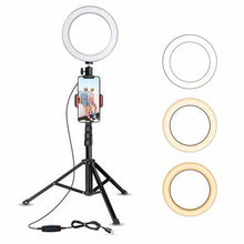 Load image into Gallery viewer, UBeesize 7.9&quot; Selfie Ring Light with Tripod Stand &amp; Cell Phone Holder
