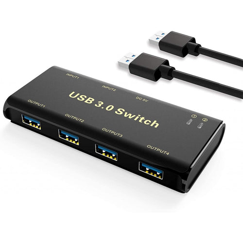 USB 3.0 Switch Selector With Two USB Cables