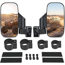 Load image into Gallery viewer, UTV 360° Adjustable Mirrors, 1.75&quot;-2&quot; For Polaris/RZR/Kawasaki/Teryx/Mule/&amp; More - Black
