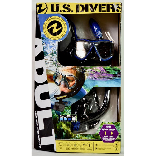 U.S. Divers Go Pro Ready Adult Silicone Snorkel Set (S/M)