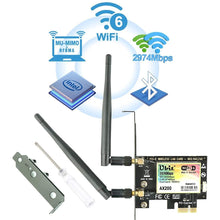 Load image into Gallery viewer, Ubit AX200 2974Mbps PCI-E Wireless Wi-Fi Card
