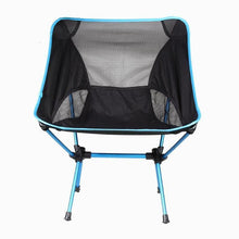 Load image into Gallery viewer, Ultralight Portable Camping Chair - Blue/Black
