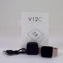 Load image into Gallery viewer, V12C Pink/ Silver Smart Watch

