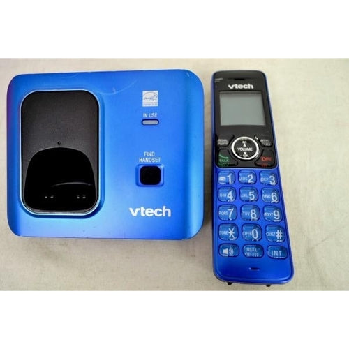 VTech DECT 6.0 Cordless Phone System CS6519 with 1 Handset - Blue
