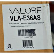 Load image into Gallery viewer, Valore Lateral Wall Range Hood VLA-E36AS Stainless 36&quot;
