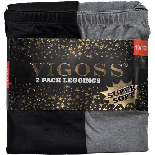 Vigoss Girls Leggings 2-Pack Cotton Leggings Set L