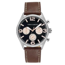 Load image into Gallery viewer, Vince Camuto Mens Watch - Black Dial - Brown Leather Strap
