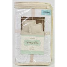 Load image into Gallery viewer, Vintage Chic Lino Weave Euro Sham - White
