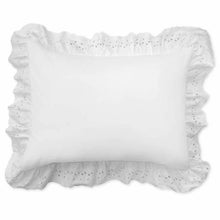 Load image into Gallery viewer, Vintage Chic Scallop Euro Pillow Sham 26&quot; x 26&quot; White
