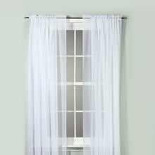 Load image into Gallery viewer, Voile Sheer Curtain Panel 95&quot; White
