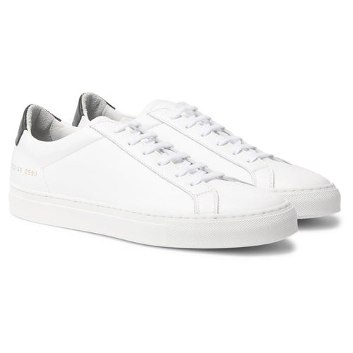 Woman by COMMON PROJECTS Retro Low Leather Sneakers White/Black 10