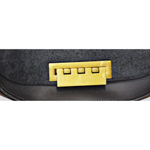 Load image into Gallery viewer, Zac Posen Leather Purse w/ Calf Hair Black-Liquidation Store
